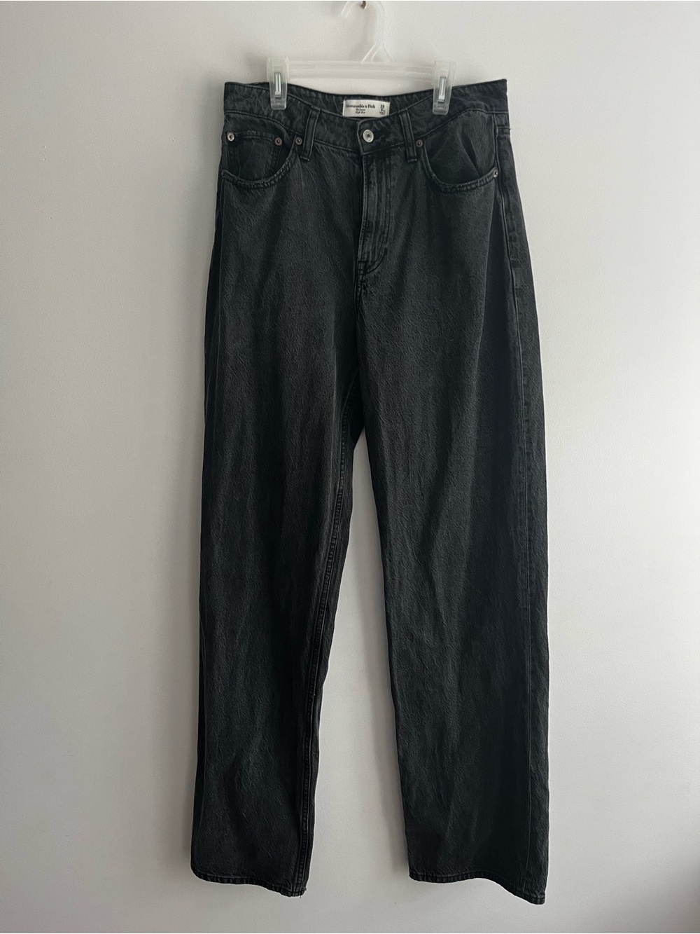 Women’s Abercrombie & Fitch Black Wash Curve Love Loose High Rise Jean